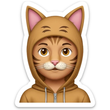 A man wearing cat clothes  sticker