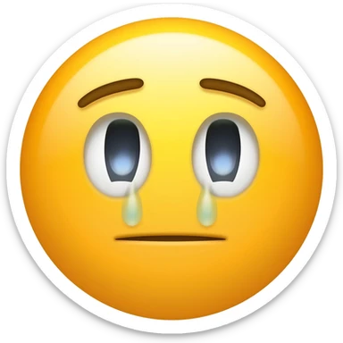 un vecchietto che piange ma con la faccia tipica delle emoji, gialla e tonda sticker