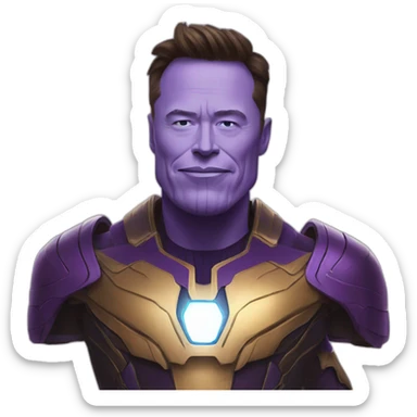 Elon musk as thanos sticker