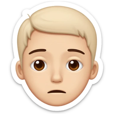 personita cansada o mareada, estilo doodle cute. sticker