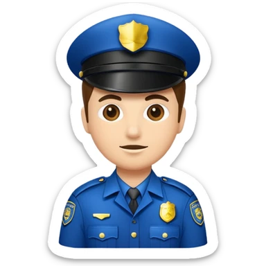 fancy police officer sticker