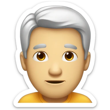 The man is embarrassed sticker