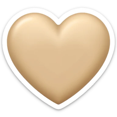 Beige heart sticker