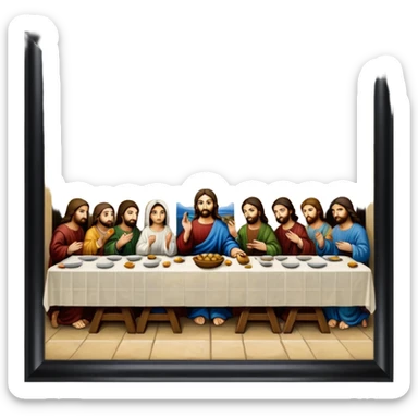 the last supper in painting frame
















 sticker