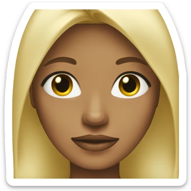 Woman with blond hair green eyes  sticker