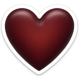 Dark red Heart sticker