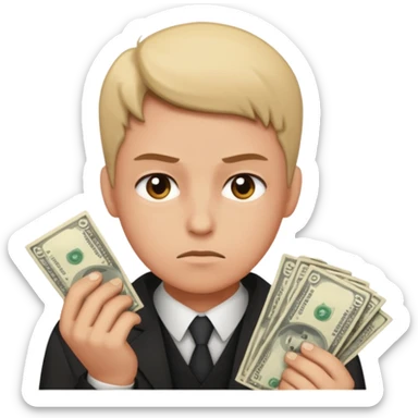 pessoa pensamento de money sticker