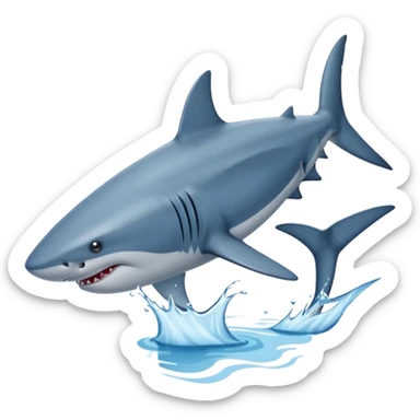 Requin avec trois chaussures nike bleu sticker