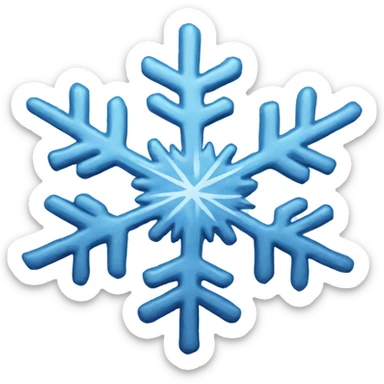 Blue icey snowflake  sticker
