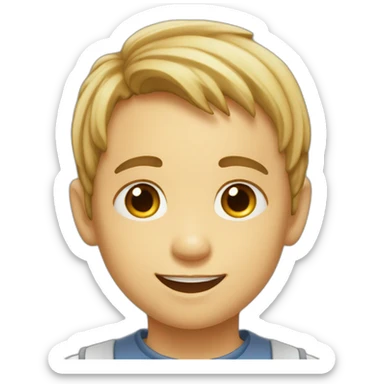 enfant garçon avec un grand sourire innocent sticker