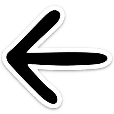 A simple right-pointing arrow icon sticker