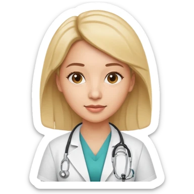 female doctor emoji obsttrician sticker