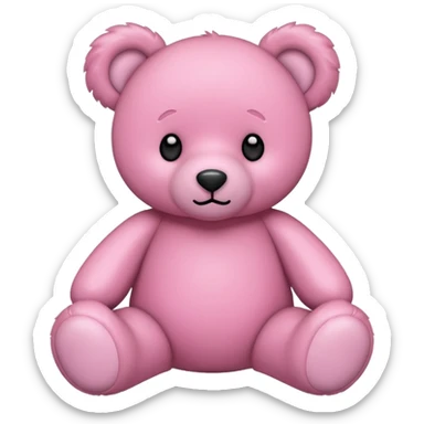 Pink teddy bear sticker
