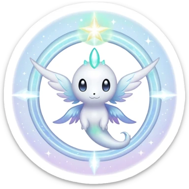  Celestial Iridescent white pale fakemon sticker