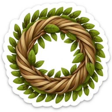 Eco friendly wreath sticker