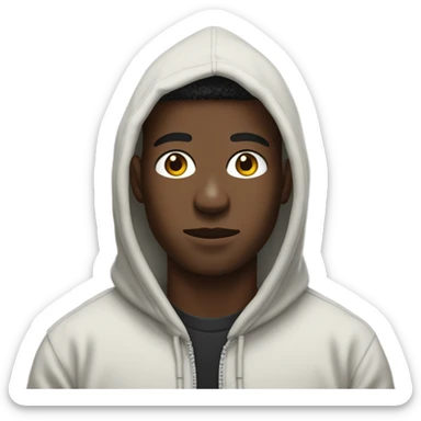 black guy with a bape hoodi sticker