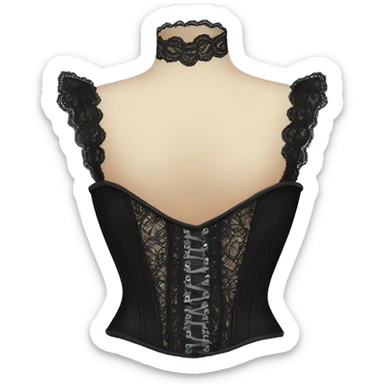 black lace corset sticker