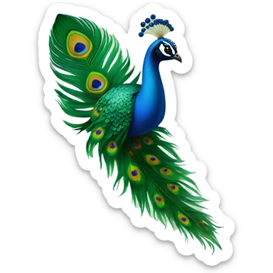 Peacock feather Krishna sticker