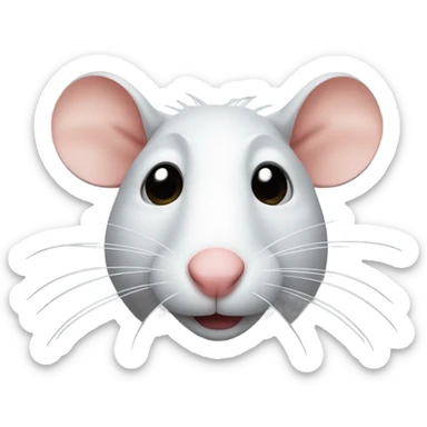 rat with a cut off ear sticker