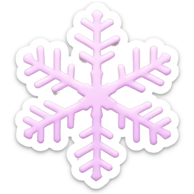 pastel pink snowflake  sticker