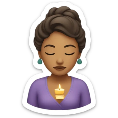 Mujer en Circulo de meditación sticker