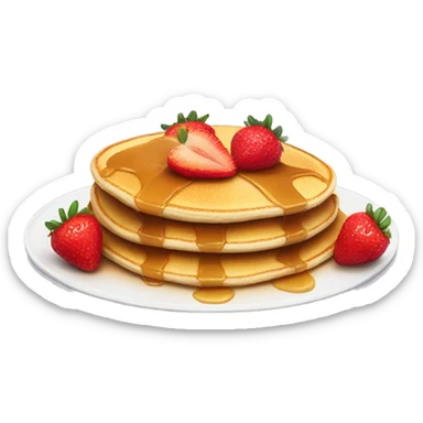 Pancakes with strawberries  sticker