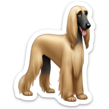 Dog Canine Afghan Hound full-height sticker
