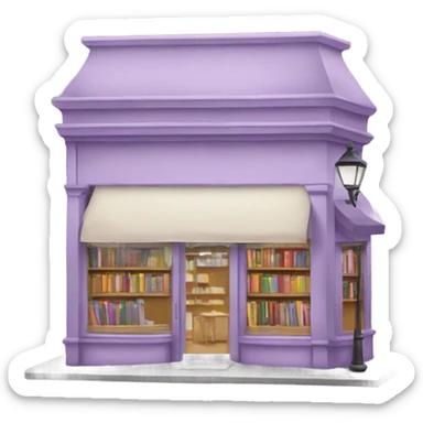 Light light purple Bookshop sticker
