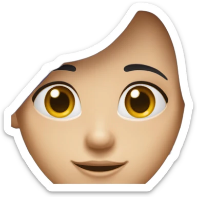 purple haired white woman with black t shirt sticker