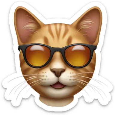 Cat with sunglasses sticker