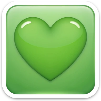 light dark green heart emoji with sharp edges  sticker