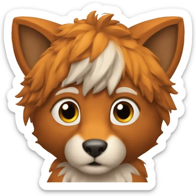 Renard qui fait des câlins  sticker