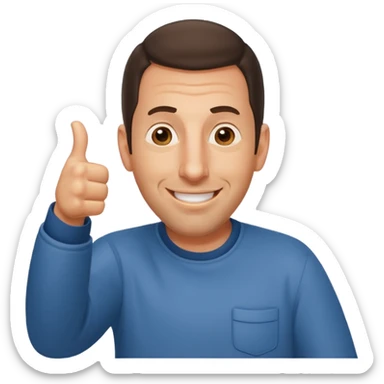 Adam Sandler, giving two thumbs up sticker