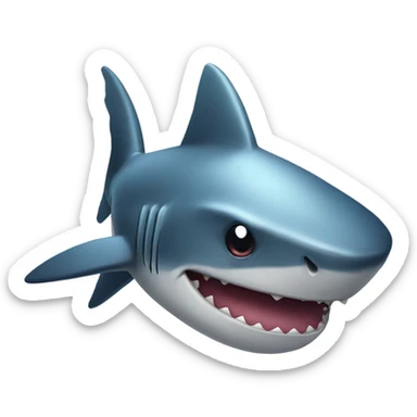 Shark with a star on its body sticker