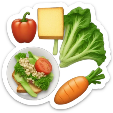 vegeterian lunch sticker