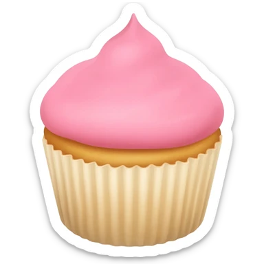 Cupcake with pink icing sticker