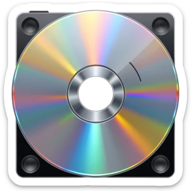 mac os compact disc audio note sticker