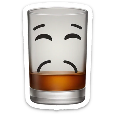 Glass of bourbon sticker
