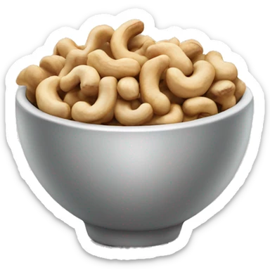 a bowl of cashew nuts sticker