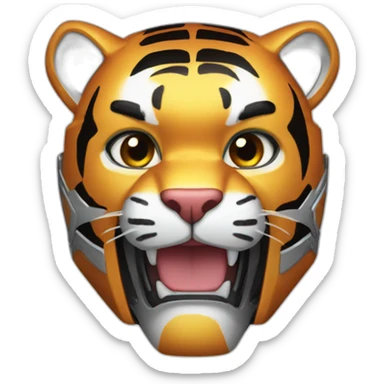 Tiger-with-iron-man-body-armor sticker