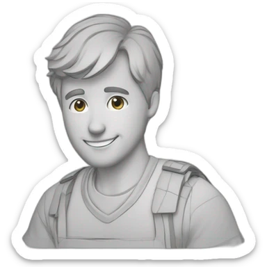 guy drawing with autocad sticker