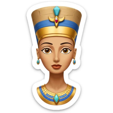 Bust of Nefertiti, no face sticker
