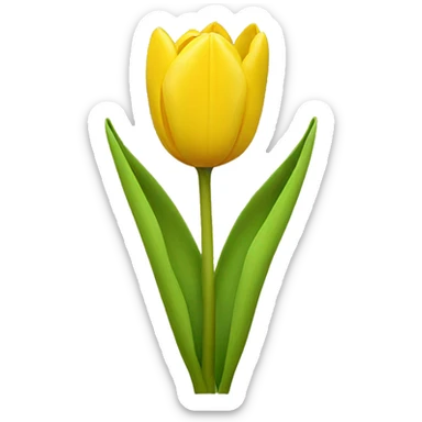 An emoji of yellow tulips with green stems sticker