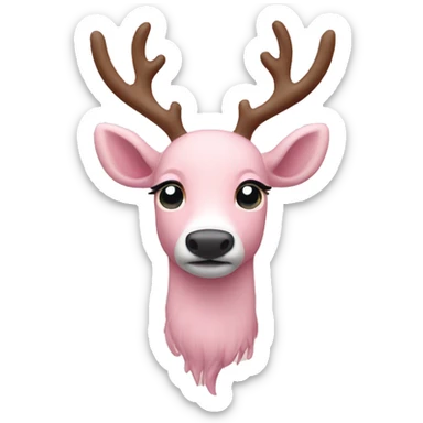 Light pink reindeer  sticker