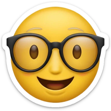 Emoji amarillo con gafas negras tal cual como este como este 😎 sticker