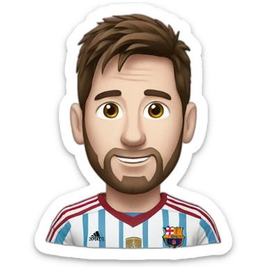 Messi with Nike shirt sticker