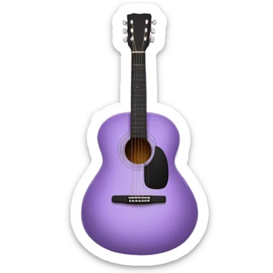 Lavender acoustic guitar  sticker