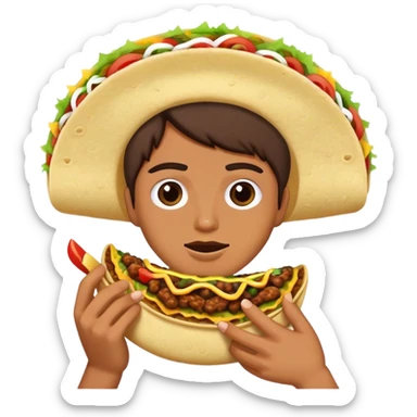 Happy taco sticker