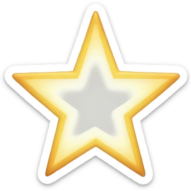 Five-pointed star, where one of them becomes a ray sticker