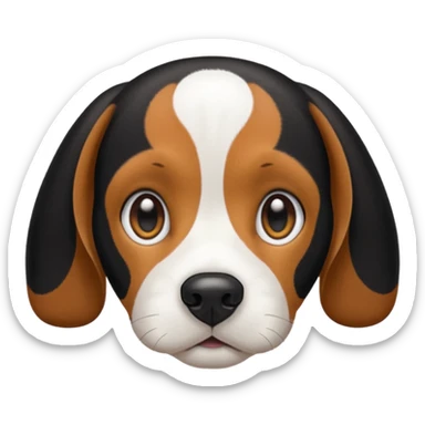 black and white beagle no brown on it sticker